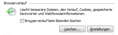 Internet Explorer: Cookies l�schen